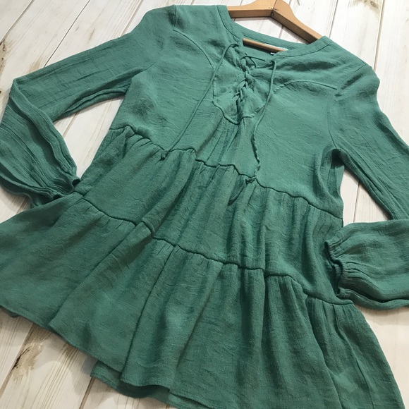 (SOLD) She & Sky - Sea-foam Boho Tunic, Large - Picture 2 of 8